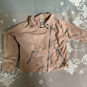NICOLE Miller New York Blush Pink Suede Long Sleeve Little Girl Size 24m